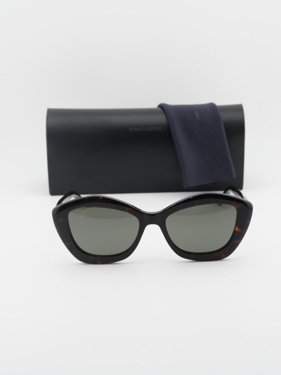 Saint Laurent SL68 002 Cat Eye Sunglasses - Havana\\Grey main image 8